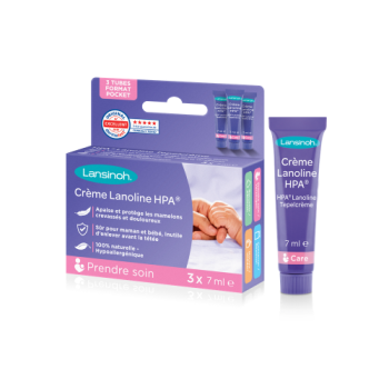 HPA Lanoline crème Lansinoh - boîte de 3 tubes de 7ml