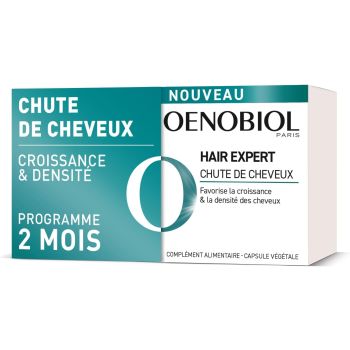Hair Expert Chute de cheveux Oenobiol - lot de 2 pots de 60 capsules