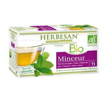 Herbesan infusion thé vert minceur BIO - 20 sachets
