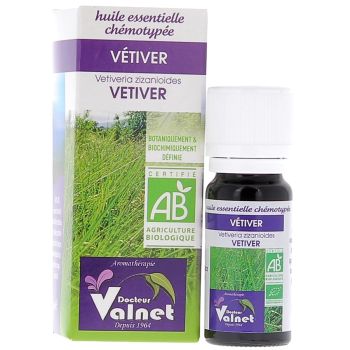 Huile essentielle Vétiver Bio Dr Valnet - 10 ml