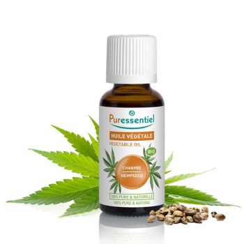 Huile végétale de chanvre bio Puressentiel - flacon de 50 ml