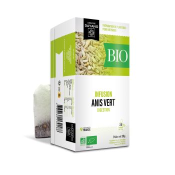Infusion Anis vert bio digestion Dayang - boîte de 20 sachets