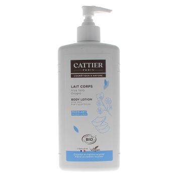 Lait corps modelant aloé vera et onagre bio Cattier - flacon-pompe de 500 ml