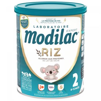 Lait de riz en poudre 2ème âge 6-12 mois Modilac Expert - pot de 800 g