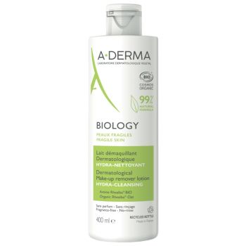 Biology Lait démaquillant Hydra-Nettoyant A-Derma - flacon de 400ml