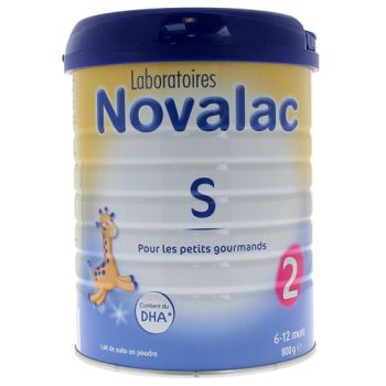 Lait en poudre pour les petits gourmands 6 à 12 mois Novalac S - pot de 800 g