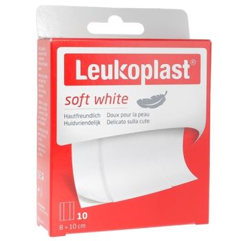 Leukoplast Soft White pansements à découper BSN Medical - boîte de 10 pansements de 8 x 10 cm