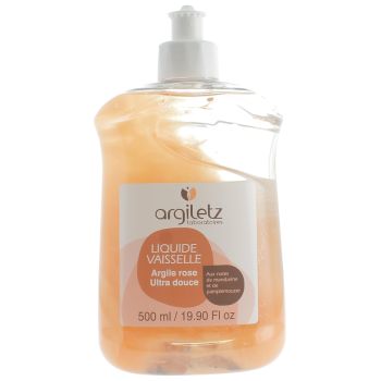 Liquide vaisselle à l'argile rose mandarine pamplemousse Argiletz - flacon de 500 ml