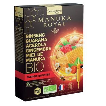 Manuka Royal Energie boostée bio Santarome - boîte de 20 ampoules
