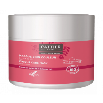 Masque soin couleur cheveux colorés Cattier - pot de 200 ml