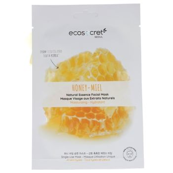 Masque visage hydratant aux extraits naturels de miel Eco Secret - un masque en tissu
