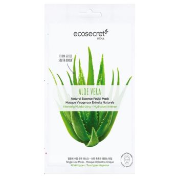 Masque visage hydratant intense aux extraits naturels d'aloe vera Eco Secret - un masque en tissu