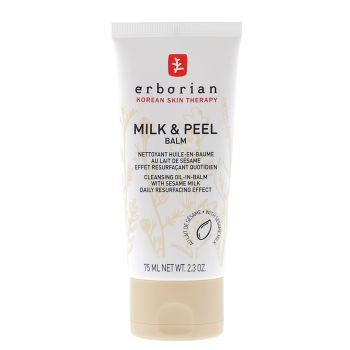 Milk & Peel Nettoyant Huile-en-Baume au Lait de Sésame Erborian - tube de 75ml