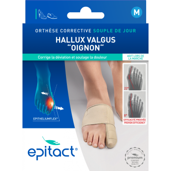 Orthèse corrective Hallux Valgus Taille M souple de jour Epitact - 1 unité
