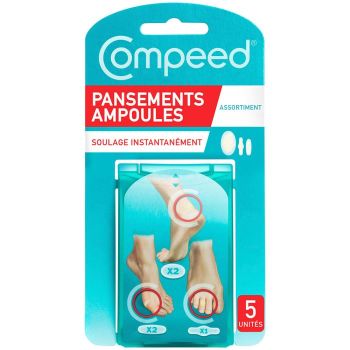Pansements ampoules assortiment Compeed - boîte de 5 pansements