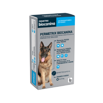 Permetrix solution pour spot-on grand chien Biocanina - boite de 3 pipettes de 0,4ml