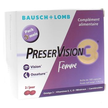 PreserVision 3 femme Bausch & Lomb - boite de 180 capsules