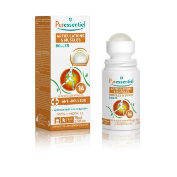 Articulations & Muscles Roller aux 14 huiles essentielles Puressentiel - roll-on de 75 ml