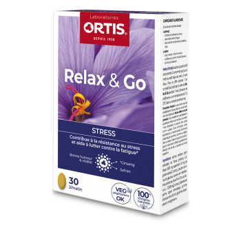 Relax&Go Stress bio Ortis - boite de 30 comprimés