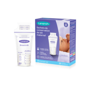 Sachets de conservation du lait maternel Lansinoh - boîte de 25 sachets