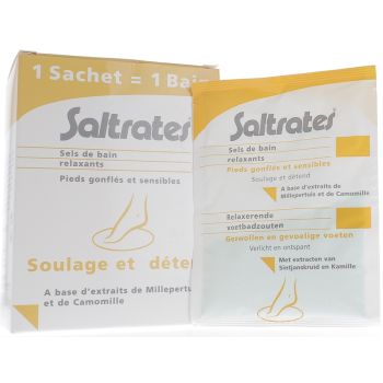 Sels de bain relaxants pieds gonflés et sensibles Saltrates - boite de 10x20g