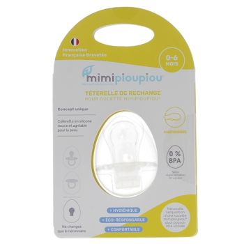 Téterelle anatomique adaptable 0-6 mois Mimipioupiou - une téterelle