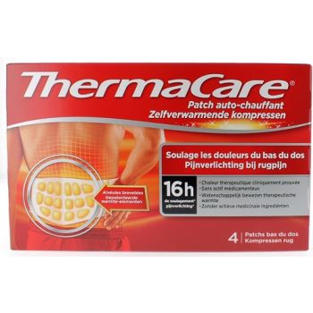 ThermaCare patch auto-chauffant 16h bas du dos - boîte de 4 patchs