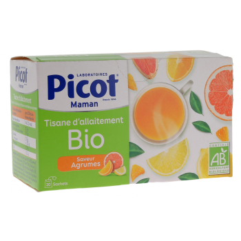 Tisane d'allaitement saveur agrumes bio Picot - boîte de 20 sachets