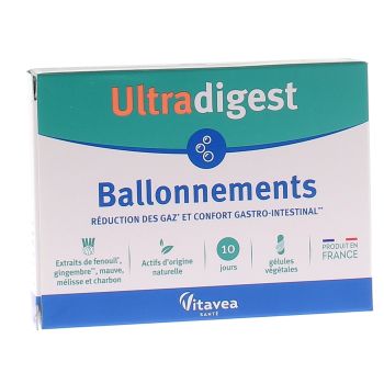 Ultradigest Ballonnements Vitavea - boîte de 30 gélules