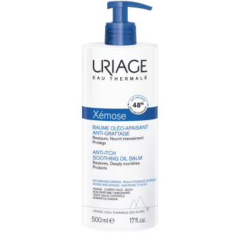 Xémose baume oléo-apaisant anti-grattage Uriage - flacon pompe de 500 ml