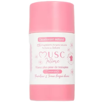 Déodorant naturel au sakura l'innocente Musc Intime - roll-on de 50g