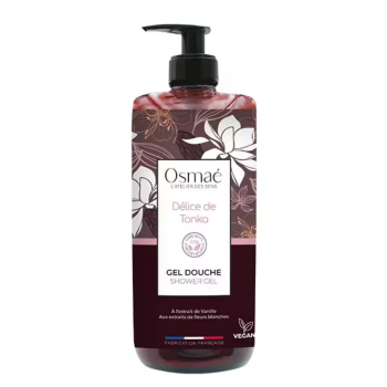 Gel douche délice de tonka vanille fleurs blanches Osmaé - flacon-pompe 1L