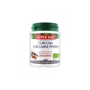 Curcuma Pipérine Bio Super Diet - pot de 120 gélules