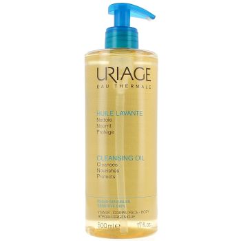 Huile lavante peaux sensibles Uriage - flacon pompe de 500 ml