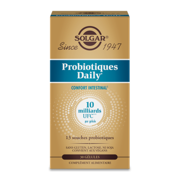 Probiotiques Daily Solgar - boite de 30 gélules 