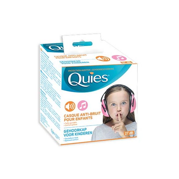 Casque anti-bruit pour enfants rose Quies - un casque 