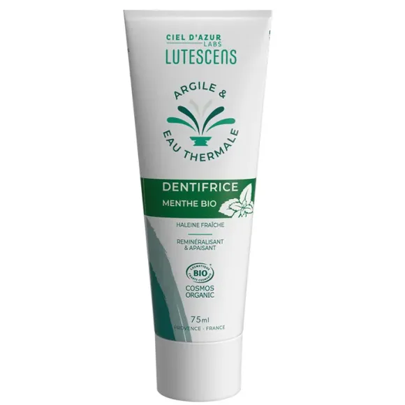 Dentifrice menthe bio Lutescens - tube de 75ml