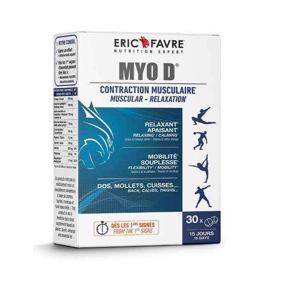 MYO D contraction musculaire Eric Favre - boîte de 30 comprimés