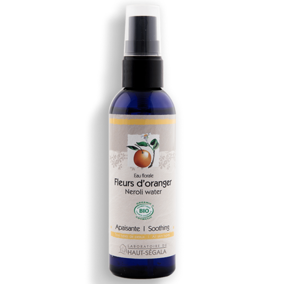 Eau florale fleurs d'oranger bio apaisante Laboratoire Haut-Ségala - spray de 100ml