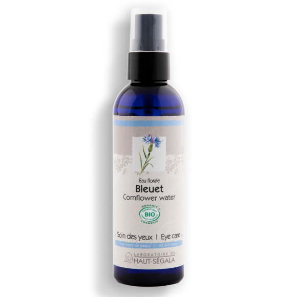 Eau florale de bleuet bio soin des yeux Haut-Ségala - spray de 100ml