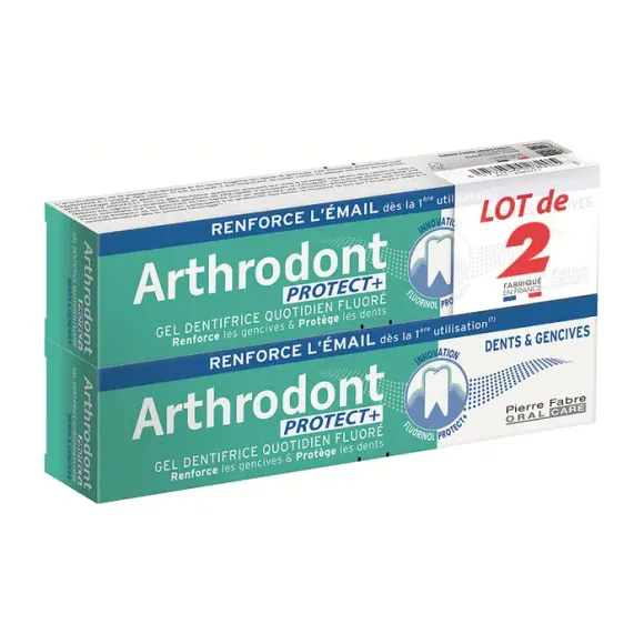 Arthrodont Protect+ dentifrice fluoré - lot de 2 tubes de 75ml