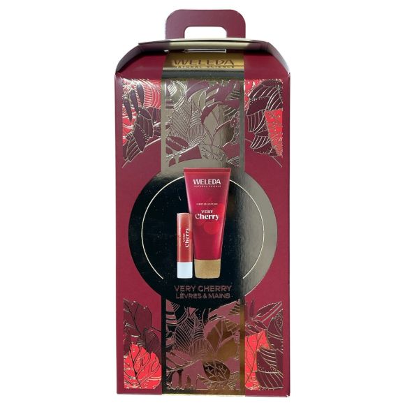 Coffret Very Cherry lèvres et mains Weleda - coffret contenant 2 produits