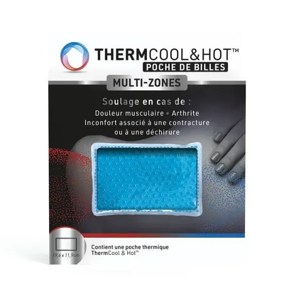 Thermocool&hot poche de billes multi-zones Bausch lomb - poche de billes 19,6x11,9cm
