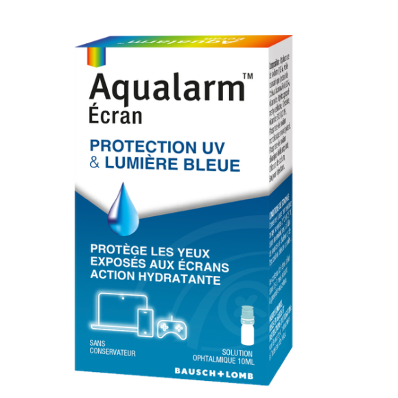 Aqualarm Ecran Protection UV et lumière bleue Bausch & Lomb - flacon de 10ml