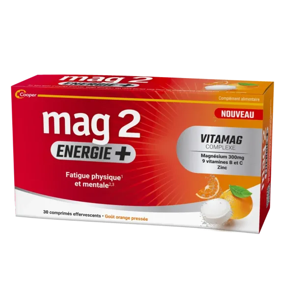Mag 2 énergie+ Cooper - boite de 30 comprimés effervescents
