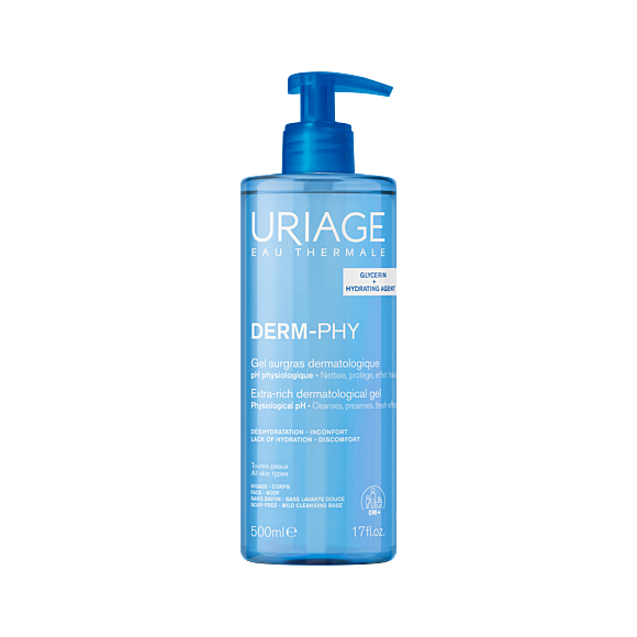 Derm-phy gel surgras dermatologique Uriage - flacon-pompe de 500ml