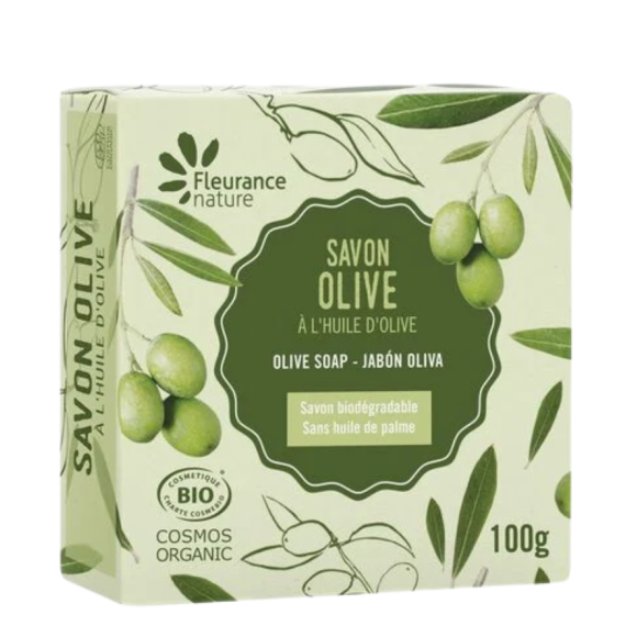 Savon olive à l'huile d'olive bio Fleurance nature - pain de 100g