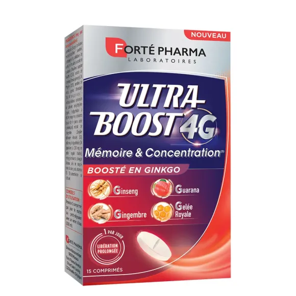 Ultra Boost 4G mémoire et concentration Forté Pharma - boite de 15 comprimés 