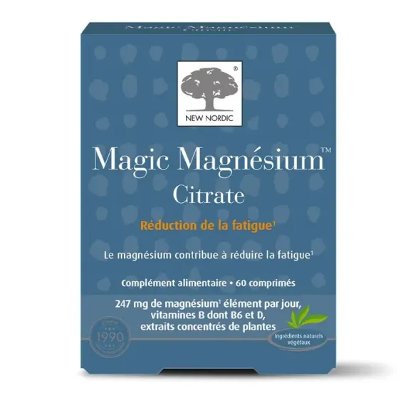 Magic magnésium citrate New Nordic - boîte de 60 comprimés