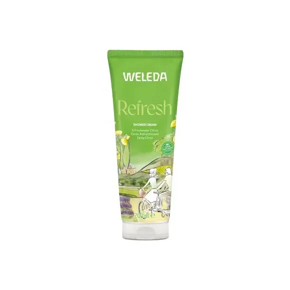 Crème de douche Refresh Citron rafraîchissant Weleda - tube de 200ml